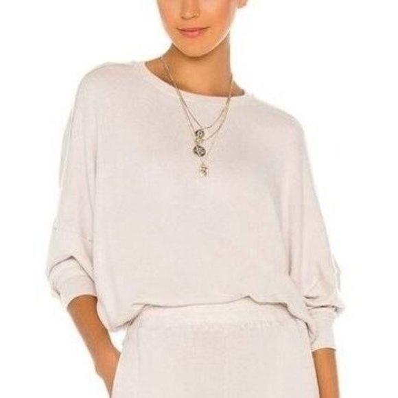Lovers + Friends Slouchy Sweatshirt in Cream Beige - Picture 1 of 8